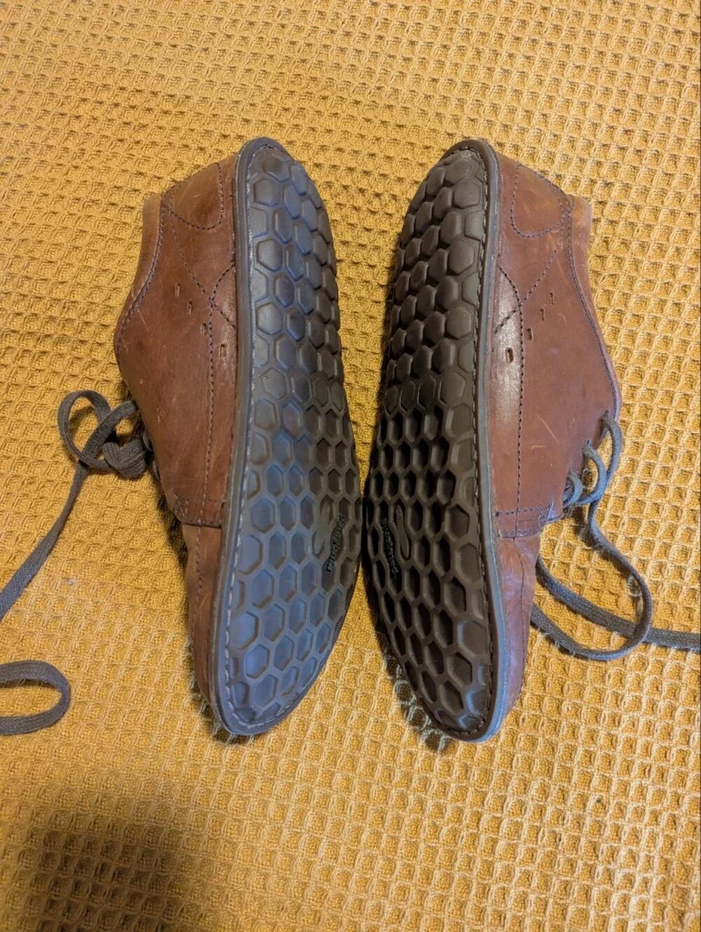 Patagonia Men's Brown Leather Lace-Up Casual Shoes, 8.5